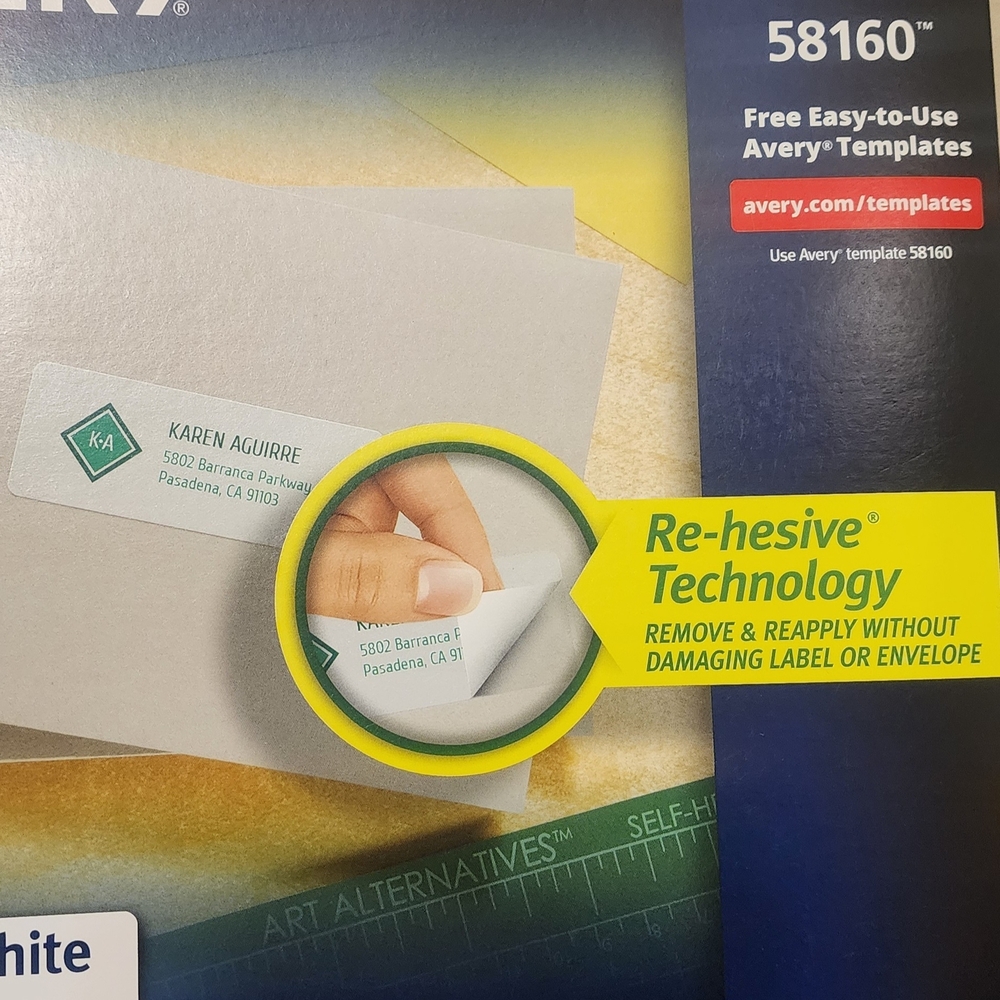 Avery Repositionable Address Labels - Picture 4 of 6